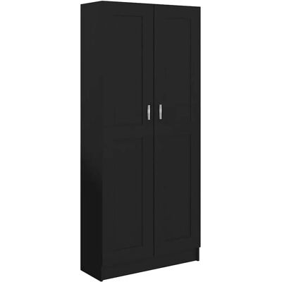 vidaXL Bibliothèque noire 82,5x30,5x185,5 cm - Étagère de rangement - Publicité vidaXL Bibliothèque noire 82,5x30,5x185,5 cm - Étagère de rangement - Publicité