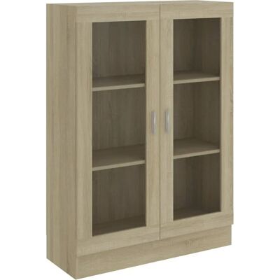 vidaXL Vitrine Sonoma Eiche - Praktischer Stauraum für Wohnzimmer vidaXL Vitrine Sonoma Eiche - Praktischer Stauraum für Wohnzimmer