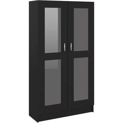 vidaXL Vitrine Cabinet Black 82.5x30.5x150 cm Holzwerkstoff - Vitrine Cabinet vidaXL Vitrine Cabinet Black 82.5x30.5x150 cm Holzwerkstoff - Vitrine Cabinet