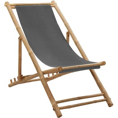 vidaXL Bambus Gartenliege - grau vidaXL Bambus Gartenliege - grau