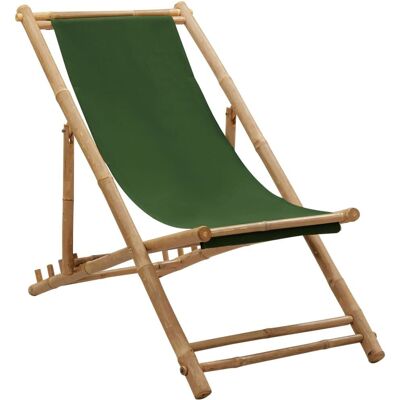 VidaXL 313021 Outdoor Chair - Verstellbarer Bambus & Canvas Sitz VidaXL 313021 Outdoor Chair - Verstellbarer Bambus & Canvas Sitz