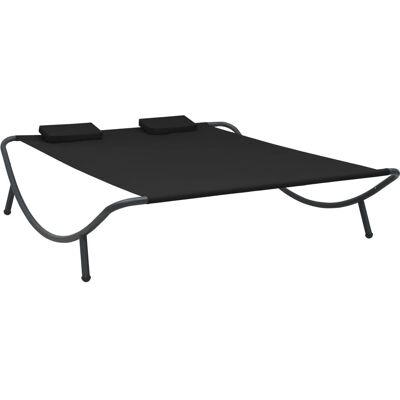 vidaXL Outdoor Bett - Wetterfest, Stahlrahmen, 2 Kissen vidaXL Outdoor Bett - Wetterfest, Stahlrahmen, 2 Kissen