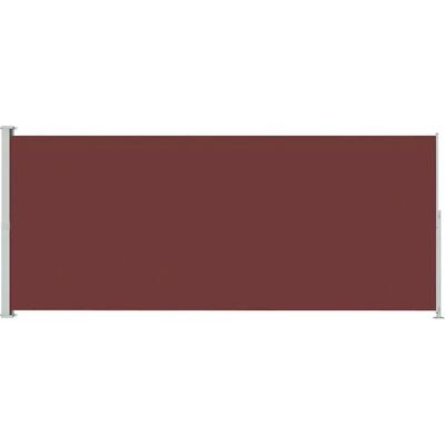 vidaXL Brown 180x500 cm Retractable Side Awning - Side Awning vidaXL Brown 180x500 cm Retractable Side Awning - Side Awning