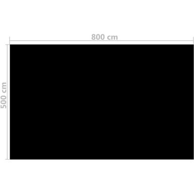 vidaXL Rechthoekige zwembadhoes 800x500 cm PE Zwart - Zwembadhoes vidaXL Rechthoekige zwembadhoes 800x500 cm PE Zwart - Zwembadhoes