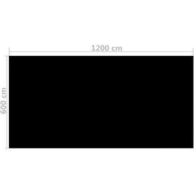 vidaXL Couverture de piscine rectangulaire 1200x600 cm PE Noir - Couverture de piscine vidaXL Couverture de piscine rectangulaire 1200x600 cm PE Noir - Couverture de piscine