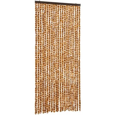 Cortina Antiinsectos vidaXL Ocre y Blanca 90x220 cm Chenille para Puerta - Cortina Antiinsectos Cortina Antiinsectos vidaXL Ocre y Blanca 90x220 cm Chenille para Puerta - Cortina Antiinsectos