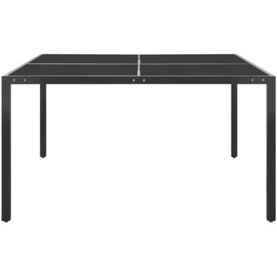 vidaXL Stół ogrodowy antracyt 130x130x72 cm Stal i Szkło vidaXL Stół ogrodowy antracyt 130x130x72 cm Stal i Szkło