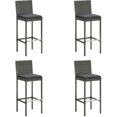 Maisonchic - Sgabelli da giardino con cuscini - 4 pz Maisonchic - Sgabelli da giardino con cuscini - 4 pz