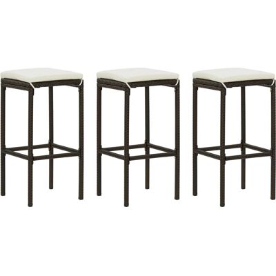 vidaXL 873001 Brauner Rattan Barhocker - Barhocker vidaXL 873001 Brauner Rattan Barhocker - Barhocker