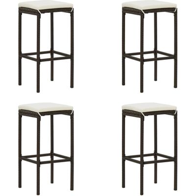 vidaXL 656294 Barhocker Set mit Wetterfestem Rattan vidaXL 656294 Barhocker Set mit Wetterfestem Rattan