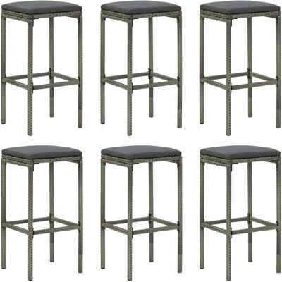 VidaXL 313450 Barhocker - Stahl, Grau VidaXL 313450 Barhocker - Stahl, Grau