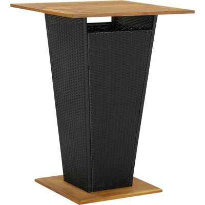 VidaXL Table Extérieure Noire - Résine Tressée Résistante aux Intempéries, Bois d'Acacia - Publicité VidaXL Table Extérieure Noire - Résine Tressée Résistante aux Intempéries, Bois d'Acacia - Publicité