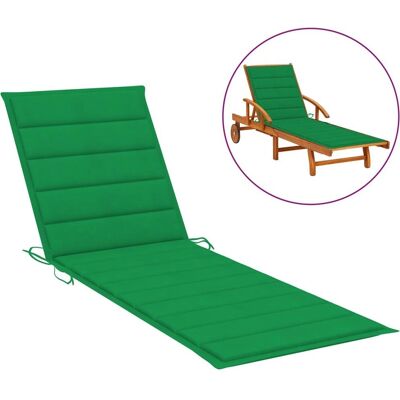 vidaXL Sonnenliegenkissen Grün 200x70x3 cm Oxford Stoff - Sonnenliegenkissen vidaXL Sonnenliegenkissen Grün 200x70x3 cm Oxford Stoff - Sonnenliegenkissen