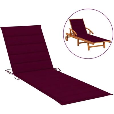 vidaXL Sonnenliege Kissen Weinrot 200x70x3 cm Oxford Stoff - Sonnenliege Kissen vidaXL Sonnenliege Kissen Weinrot 200x70x3 cm Oxford Stoff - Sonnenliege Kissen