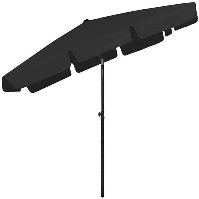 vidaXL Guarda-sol de Praia Preto - 200x125 cm - Proteção UV vidaXL Guarda-sol de Praia Preto - 200x125 cm - Proteção UV
