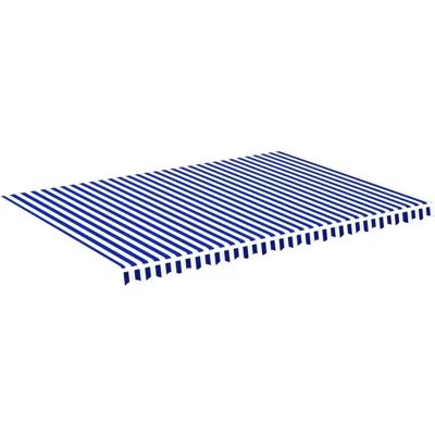 vidaXL Blauwe en Witte Markiesdoek - 5x3,5 m vidaXL Blauwe en Witte Markiesdoek - 5x3,5 m