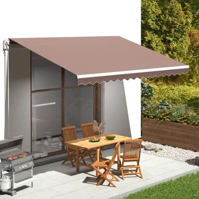 vidaXL Tessuto di ricambio marrone per tenda da sole 4,5x3,5 m - Tenda da sole vidaXL Tessuto di ricambio marrone per tenda da sole 4,5x3,5 m - Tenda da sole