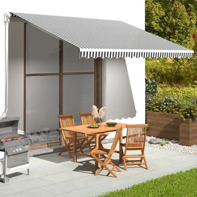 vidaXL Anthrazit Weiß 4x3.5 m Markisenstoff vidaXL Anthrazit Weiß 4x3.5 m Markisenstoff