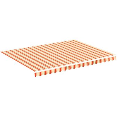 vidaXL Gelb & Orange Ersatz-Markisenstoff 4x3 m - Outdoor Canvas vidaXL Gelb & Orange Ersatz-Markisenstoff 4x3 m - Outdoor Canvas