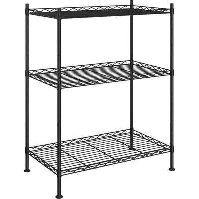 vidaXL Estantería de Almacenaje 3 Niveles Negra - Estantería vidaXL Estantería de Almacenaje 3 Niveles Negra - Estantería