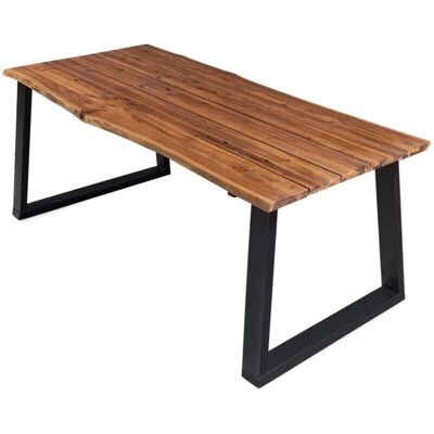 vidaXL Akazie houten eettafel - Industrieel, Duurzaam, Natuurlijk rand vidaXL Akazie houten eettafel - Industrieel, Duurzaam, Natuurlijk rand