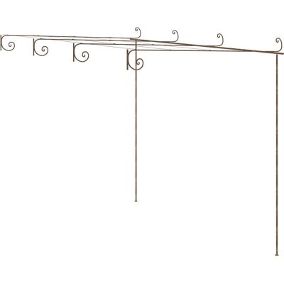Pergola da giardino marrone antico vidaXL 4x3x2,5 m ferro Pergola da giardino marrone antico vidaXL 4x3x2,5 m ferro