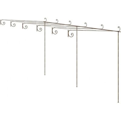 vidaXL Garten Rosenbogen Antikbraun 6x3x2,5 m Eisener Gartenbogen vidaXL Garten Rosenbogen Antikbraun 6x3x2,5 m Eisener Gartenbogen