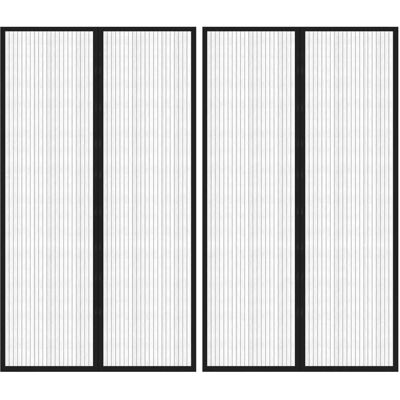 vidaXL Fliegengitter-Türvorhänge - Schwarz - 200x80 cm - Insektenschutz vidaXL Fliegengitter-Türvorhänge - Schwarz - 200x80 cm - Insektenschutz