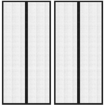 vidaXL Insektentürvorhänge - Schwarz - 220x110 cm - Fliegengitter vidaXL Insektentürvorhänge - Schwarz - 220x110 cm - Fliegengitter