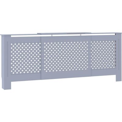 vidaXL MDF Radiatorcover Grå Indendørs Møbel Opvarmningsskab Radiatorhylster - Radiator Cover vidaXL MDF Radiatorcover Grå Indendørs Møbel Opvarmningsskab Radiatorhylster - Radiator Cover