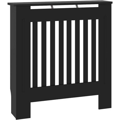 vidaXL MDF Radiatorafdekking Zwart - 78 cm - Verwarmingskast vidaXL MDF Radiatorafdekking Zwart - 78 cm - Verwarmingskast