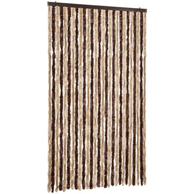 vidaXL Rideau anti-insectes Beige et Marron Clair 118x220 cm Chenille - Publicité vidaXL Rideau anti-insectes Beige et Marron Clair 118x220 cm Chenille - Publicité