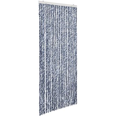 vidaXL Rideau Mosquitera Bleu Blanc 90x200 cm Chenille - Insect Curtain - Publicité vidaXL Rideau Mosquitera Bleu Blanc 90x200 cm Chenille - Insect Curtain - Publicité