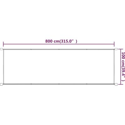 vidaXL Terracotta Vertikaler Sonnensegel 100x800 cm - Vertical Awning vidaXL Terracotta Vertikaler Sonnensegel 100x800 cm - Vertical Awning