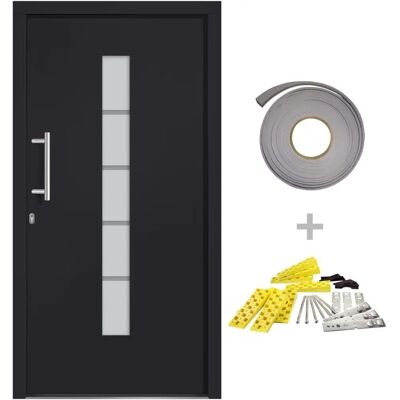 vidaXL Haustür Aluminium PVC Anthrazit - Front Door vidaXL Haustür Aluminium PVC Anthrazit - Front Door