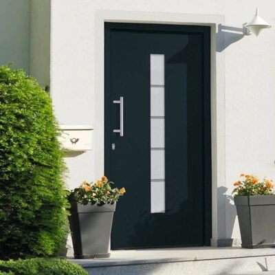 vidaXL Haustür Aluminium PVC Anthrazit 110x210 cm - Haustür vidaXL Haustür Aluminium PVC Anthrazit 110x210 cm - Haustür