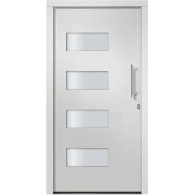 vidaXL Haustür Aluminium und PVC Weiß 100x210 cm - Haustür vidaXL Haustür Aluminium und PVC Weiß 100x210 cm - Haustür
