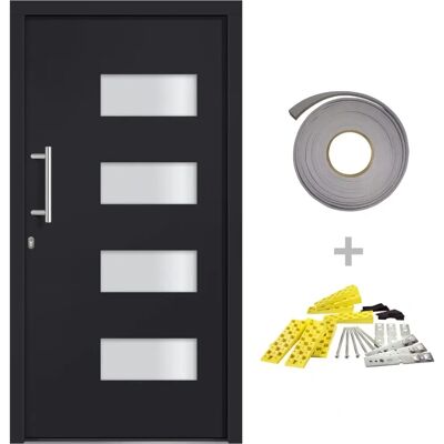 vidaXL Haustür Aluminium PVC Anthrazit - Haustür vidaXL Haustür Aluminium PVC Anthrazit - Haustür
