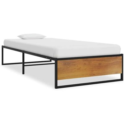 vidaXL 324813 Sänkykehys musta metalli 90 cm moderni puu - Sänkykehys vidaXL 324813 Sänkykehys musta metalli 90 cm moderni puu - Sänkykehys