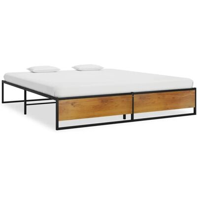 vidaXL Metaal Bedframe Zwart 160x200 cm - Tweepersoonsbed vidaXL Metaal Bedframe Zwart 160x200 cm - Tweepersoonsbed
