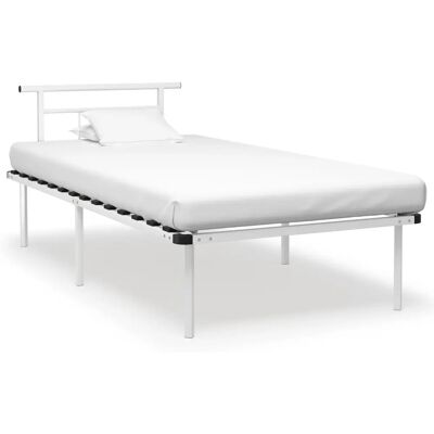 vidaXL Bettgestell Weiß Metall 120x200 cm - Bettgestell vidaXL Bettgestell Weiß Metall 120x200 cm - Bettgestell
