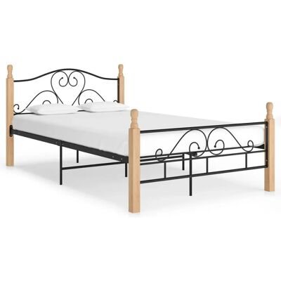 vidaXL Bedframe Zwart Metaal 120x200 cm - Bedframe vidaXL Bedframe Zwart Metaal 120x200 cm - Bedframe