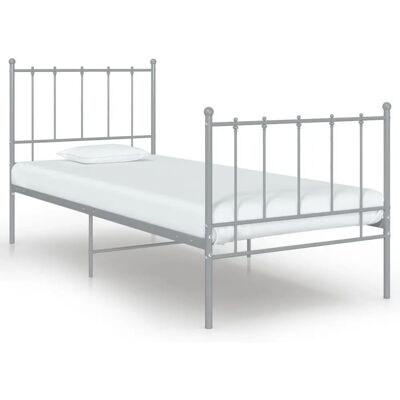 vidaXL Sängkarm i grå metall 100x200 cm - Sängkarm vidaXL Sängkarm i grå metall 100x200 cm - Sängkarm