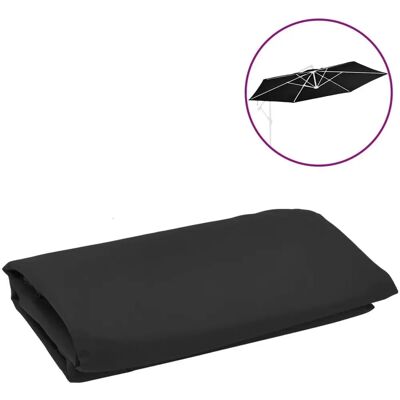 Capa de substituição para guarda-sol de parede preto 350 cm vidaXL Capa de substituição para guarda-sol de parede preto 350 cm vidaXL