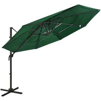 vidaXL 4-stufiger Sonnenschirm mit Aluminiumstange - Gartenschirm grün vidaXL 4-stufiger Sonnenschirm mit Aluminiumstange - Gartenschirm grün
