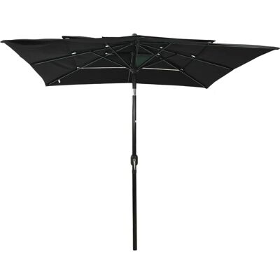 Parasol de 3 camadas com poste de alumínio - Jardim vidaXL Parasol de 3 camadas com poste de alumínio - Jardim vidaXL