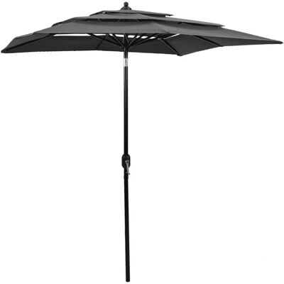 vidaXL Parasol 3 niveaux en aluminium 2x2 m - Parapluie extérieur - Publicité vidaXL Parasol 3 niveaux en aluminium 2x2 m - Parapluie extérieur - Publicité