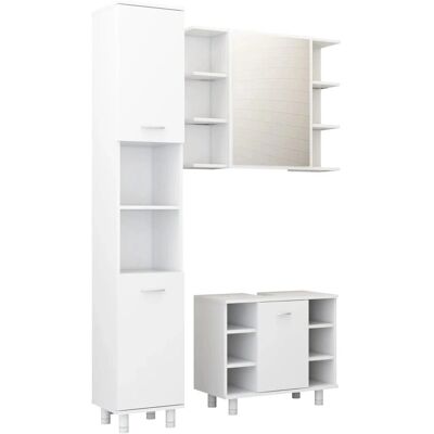vidaXL 3056952 Badezimmermöbelset - Hochschrank, Waschbeckenschrank, Spiegelschrank vidaXL 3056952 Badezimmermöbelset - Hochschrank, Waschbeckenschrank, Spiegelschrank