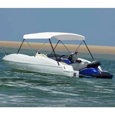 vidaXL Bimini 2 Arches Blanc 150x120x110 cm Couverture pour Bateau vidaXL Bimini 2 Arches Blanc 150x120x110 cm Couverture pour Bateau
