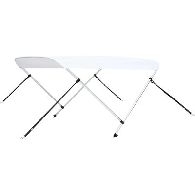vidaXL 2-bue Bimini Top Hvid - Bådopbevaringsdække & Solsejl vidaXL 2-bue Bimini Top Hvid - Bådopbevaringsdække & Solsejl